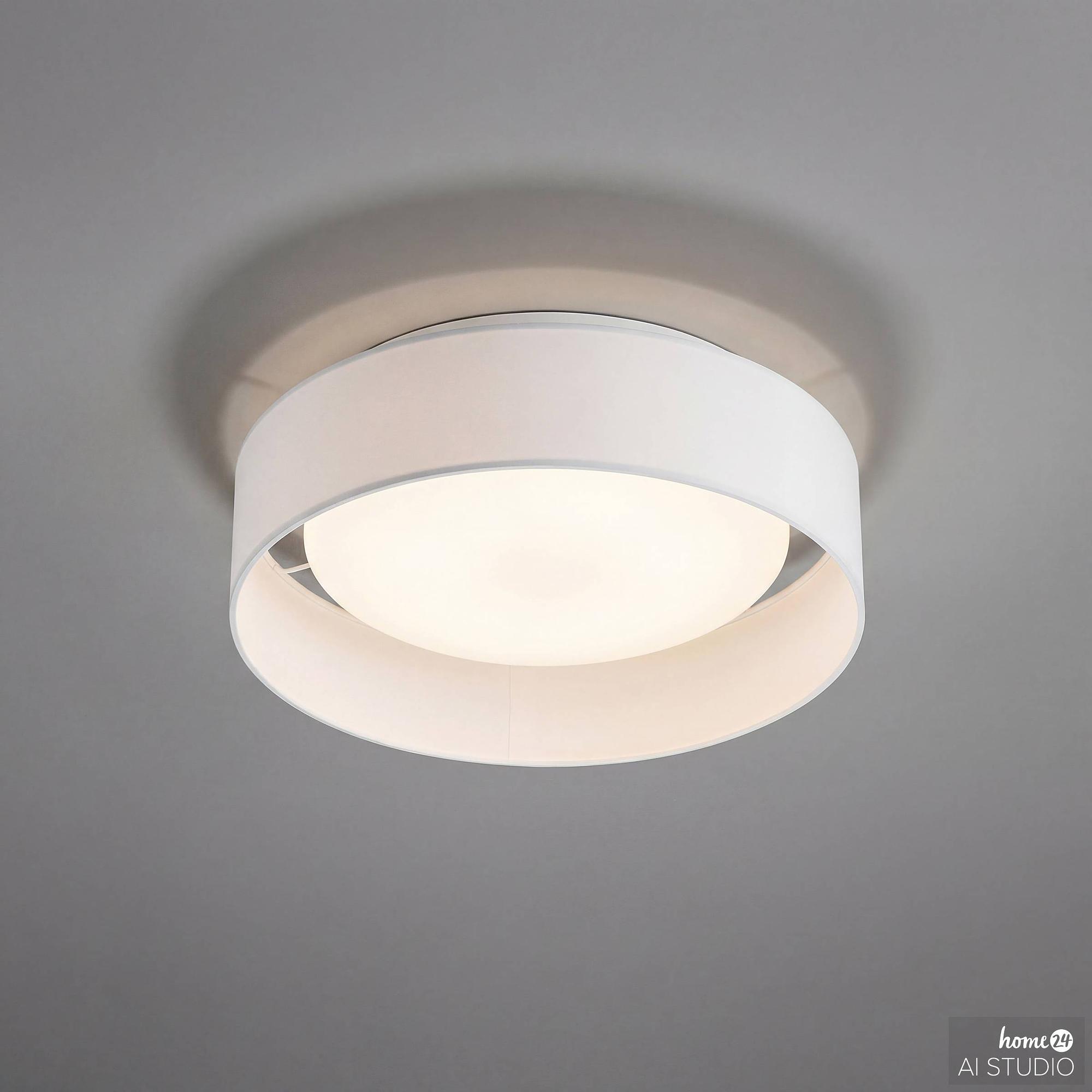 JOULO Ceiling Light 1-Light Iron Textile White 3