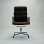 EA209 Softpad Chair Bürostuhl Leder Aluminium Braun 1