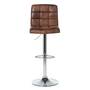 Barhocker Kunstleder Chrom Antikbraun 0
