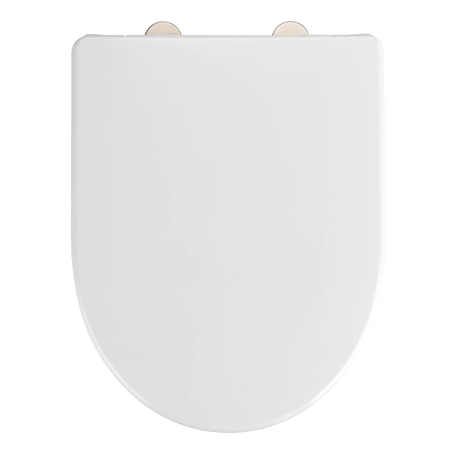 WC-Sitz Exclusive Nr. 9 Duroplast / Edelstahl Weiß / Silber 1