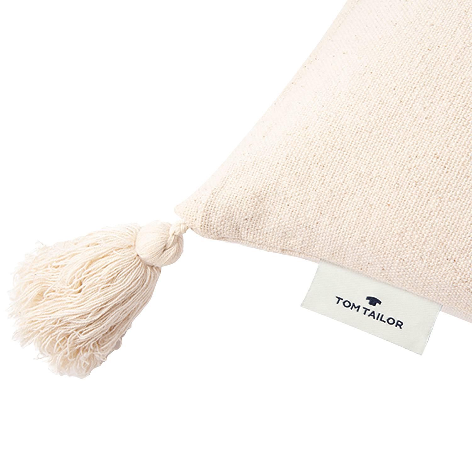 Knot Lines Kissenbezug Baumwolle Beige 3