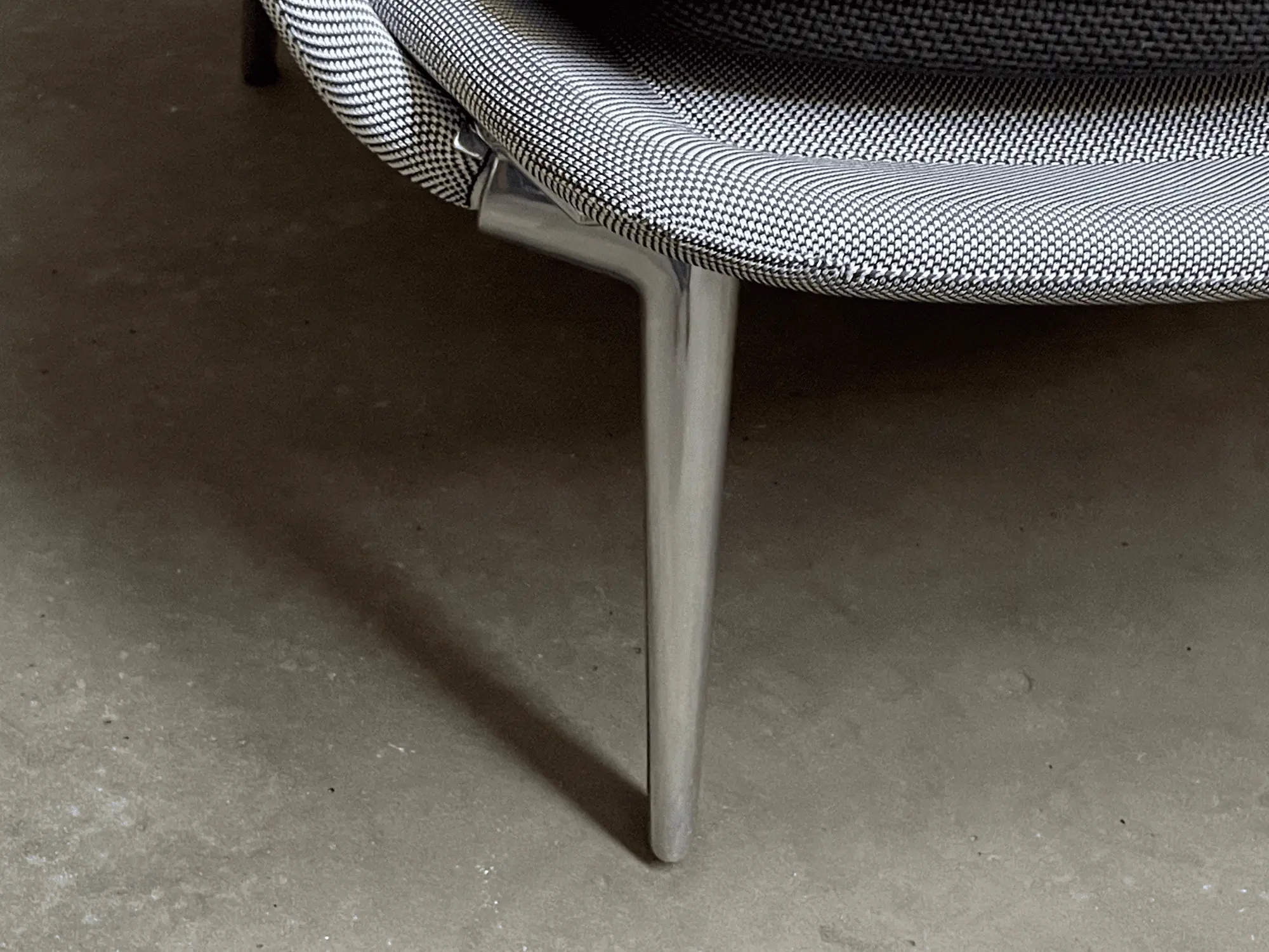 Slow Chair Sessel Textil Aluminium Creme 8
