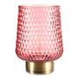 LED-Tischleuchte Rose Glamour Klarglas Messing 4