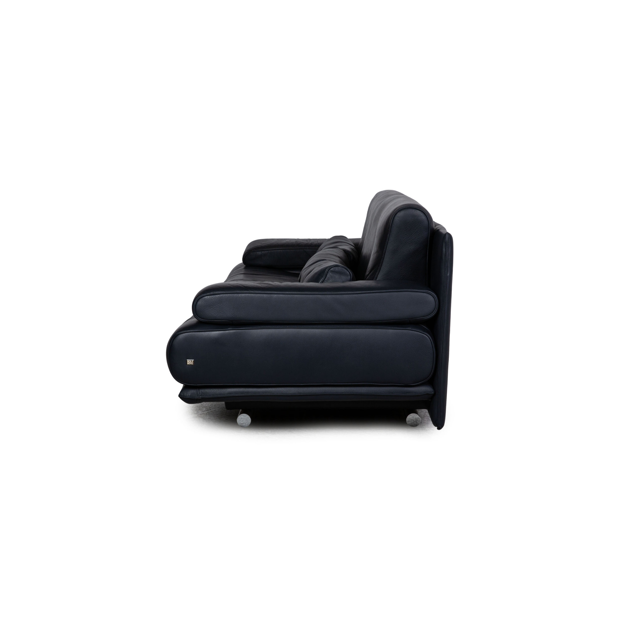 6500 Sofa 3-Sitzer mit Funktion Leder Dunkelblau 9