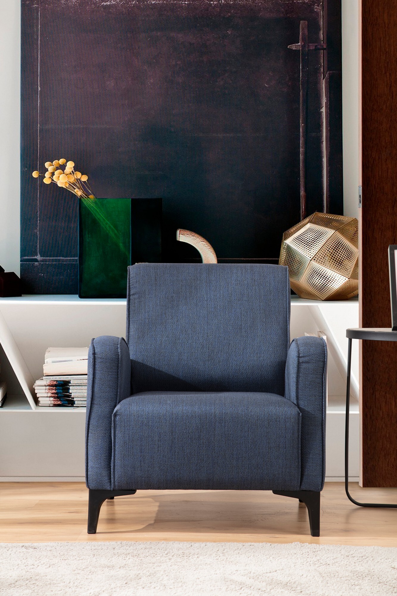 Modern armchair blue 1