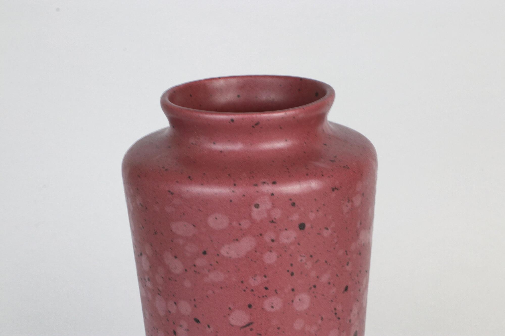 Vintage Postmodern Blumenvase Keramik Rosa 1990er Jahre 2