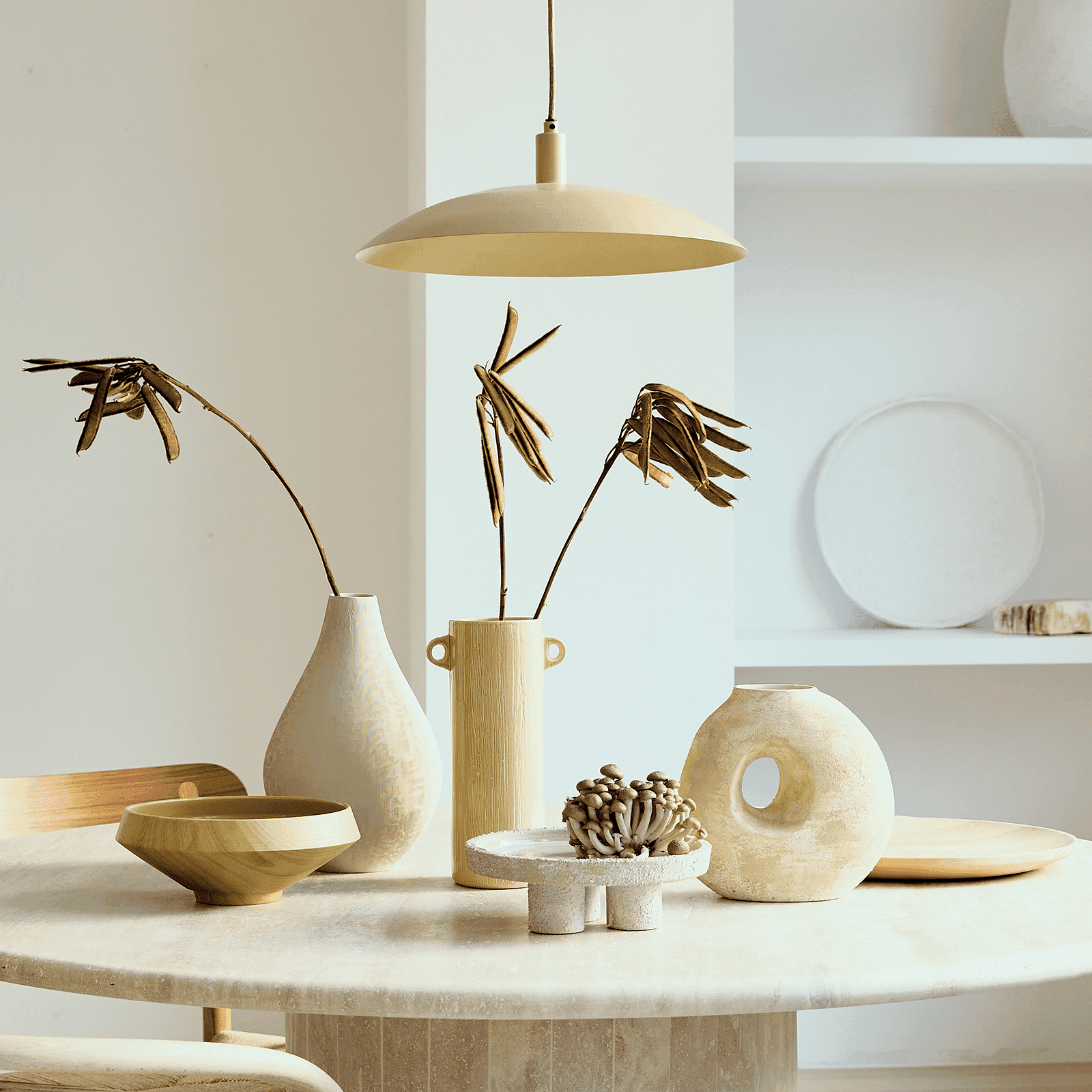 Suna Sea Mist Pendant Lamp (L) Natural 2