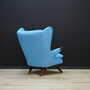 Vintage Sessel Teakholz Textil Blau 1960er Jahre 6