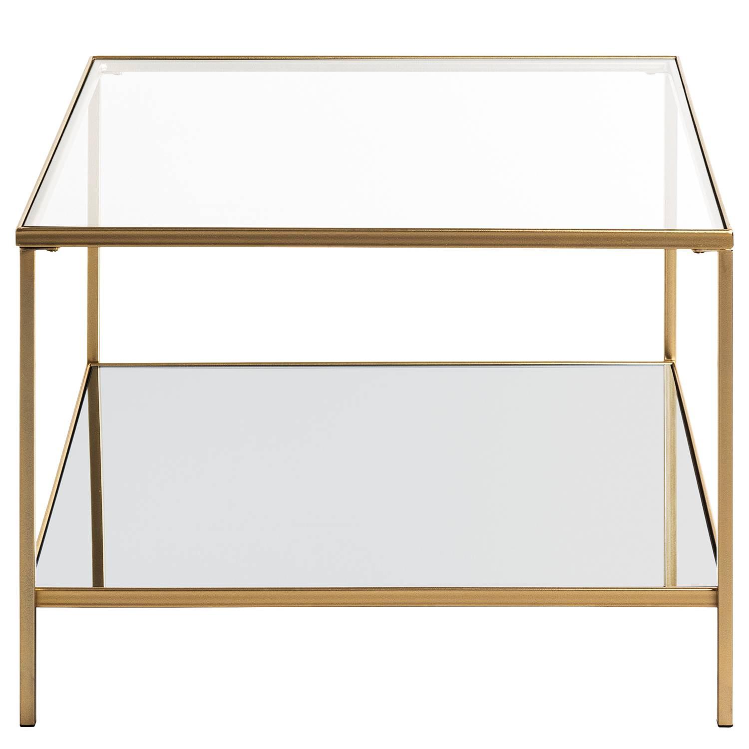 Beistelltisch Pag I Glas Metall Gold 1