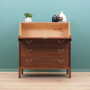 Vintage Secretary Desk Wood Metal Brown 1960s 2