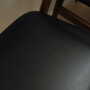 6x Chair Teak Wood Leather Black 1970s 5