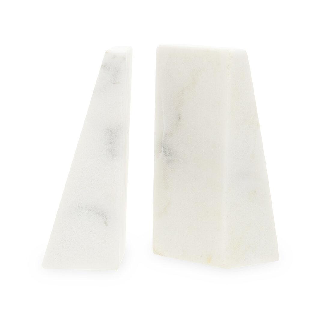 2x Marris Buchstützen Marmor Weiß 0