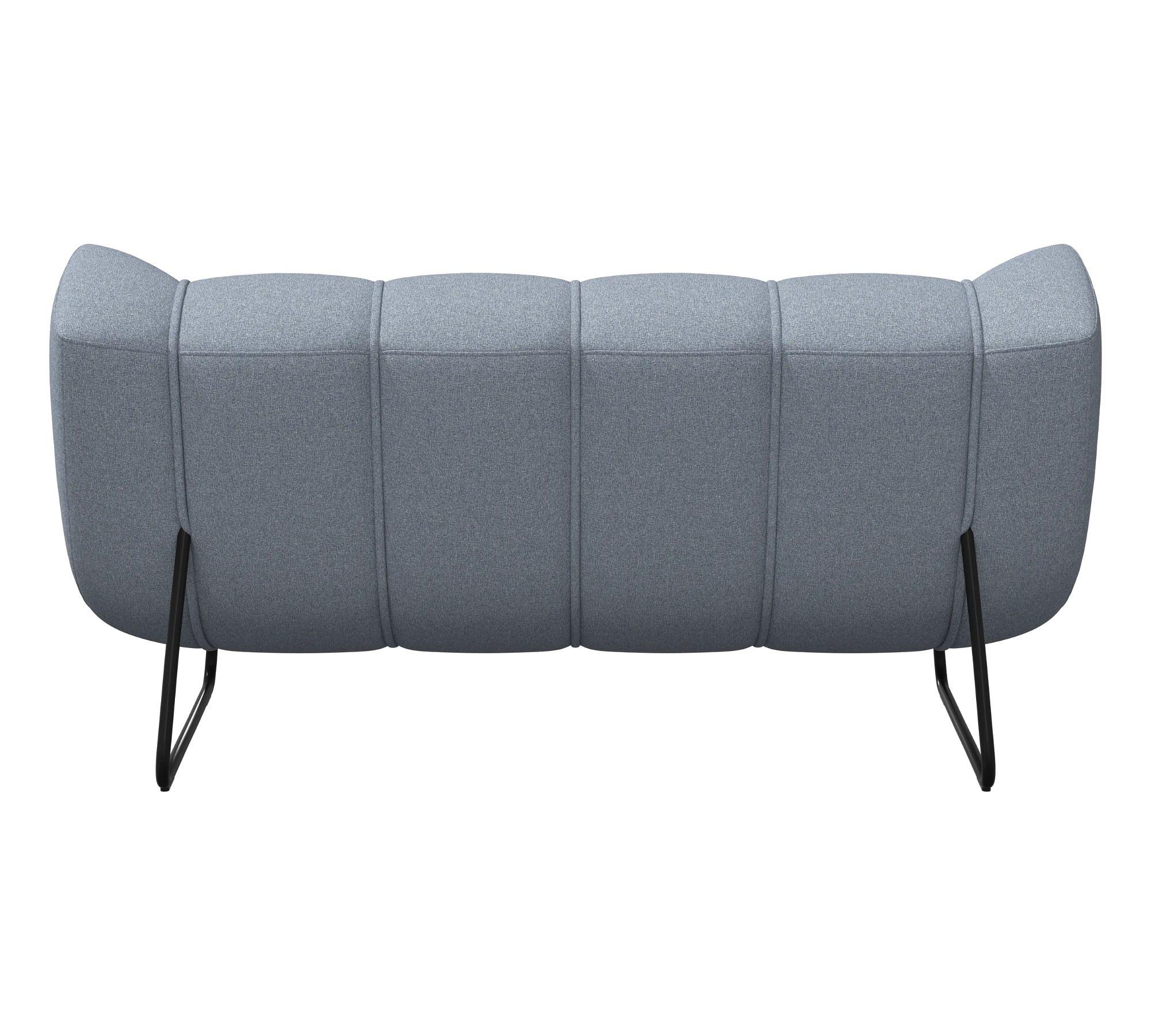 Nawabari Sofa 2-seater Blend fabric Light blue 3