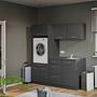 Wall cabinet 1 door Anthracite Height: 50 cm 2