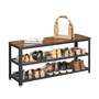 Shoe rack Metal Brown Black 1
