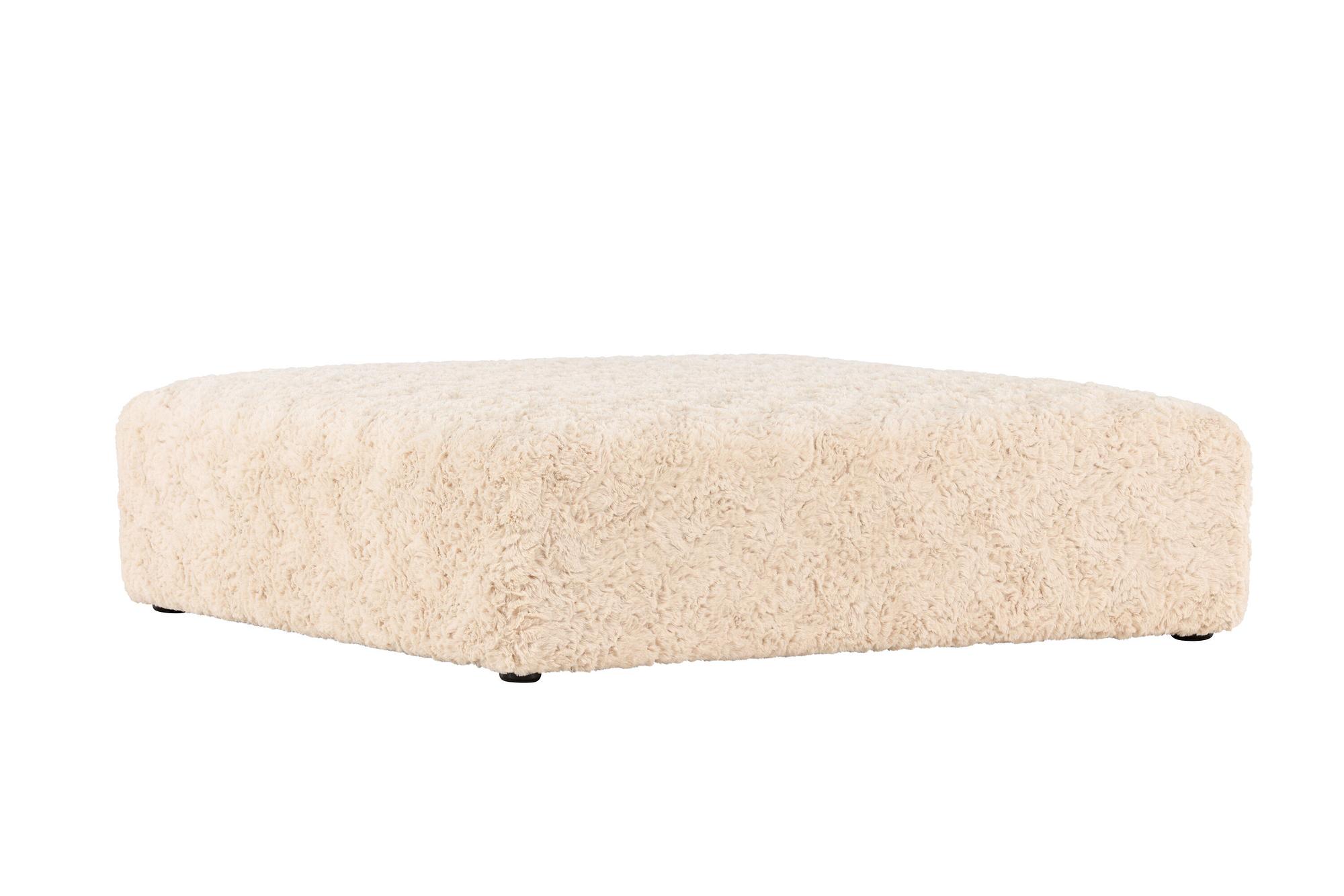 Frankie Pouf Beige Kunstfell FSC 100x100cm 8