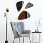 2x Avento Beistelltisch Schwarz Gold 3