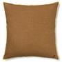 Contrast Linen Kissen Leinen Federfüllung Braun 0