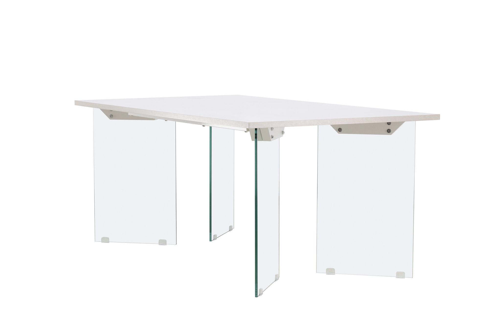 Ester Dining Table Glass Concrete look 100x180cm 2