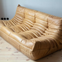 Togo Sofa 3-Sitzer Pull-Up-Leder Kamelbraun 1