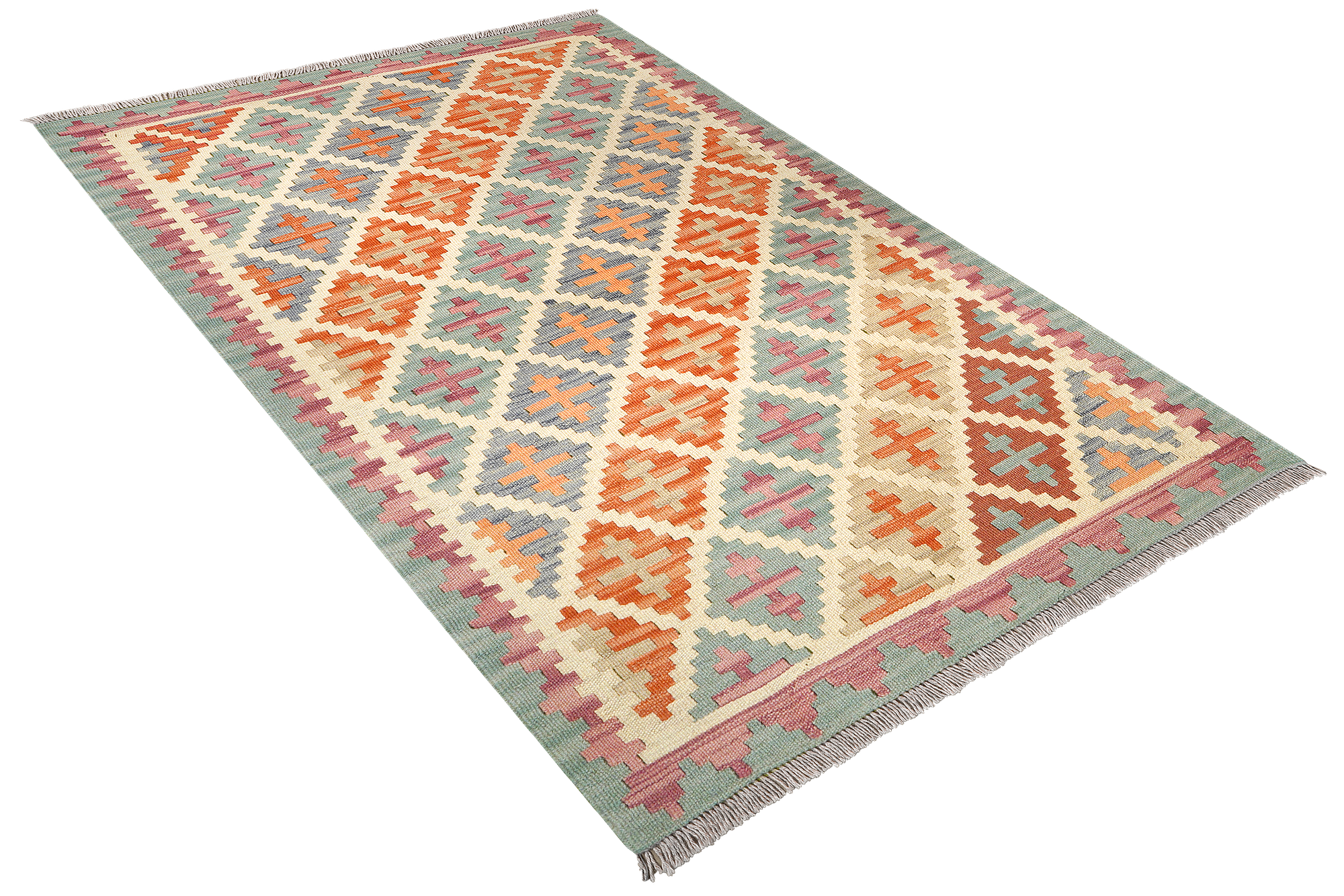 Kelim Gashgai Carpet Wool Grey 2