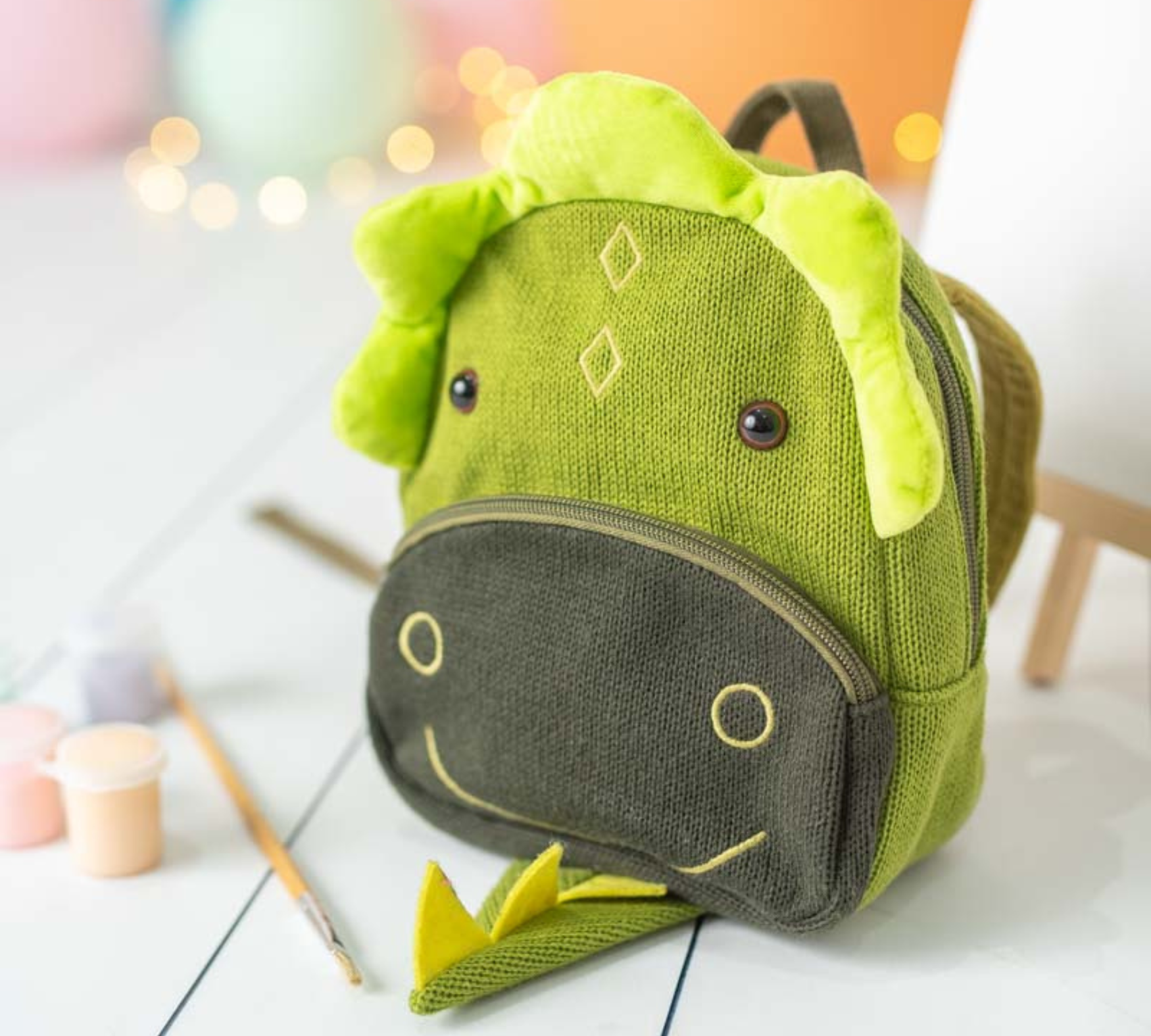 Drachen Rucksack Baumwolle Grün 4