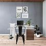 WORKSPACE H IV Scrivania legno bianco/noce 7