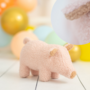 Baby Elephant & Pig Plush Toy Cotton Grey Pink 2