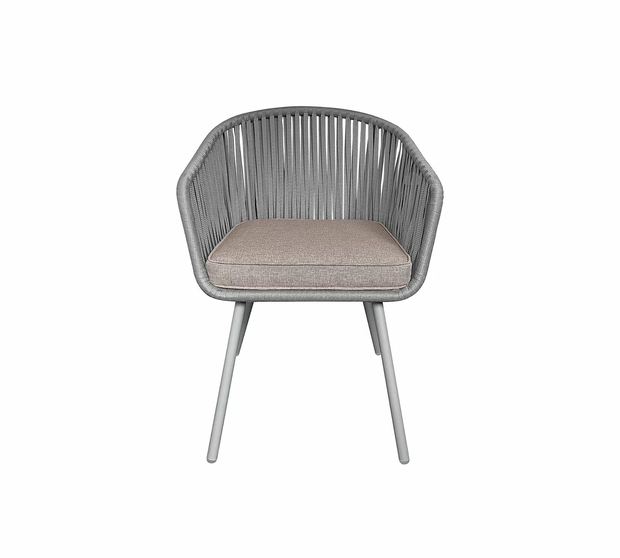 2x Garden chair Steel Polyester Grey 2