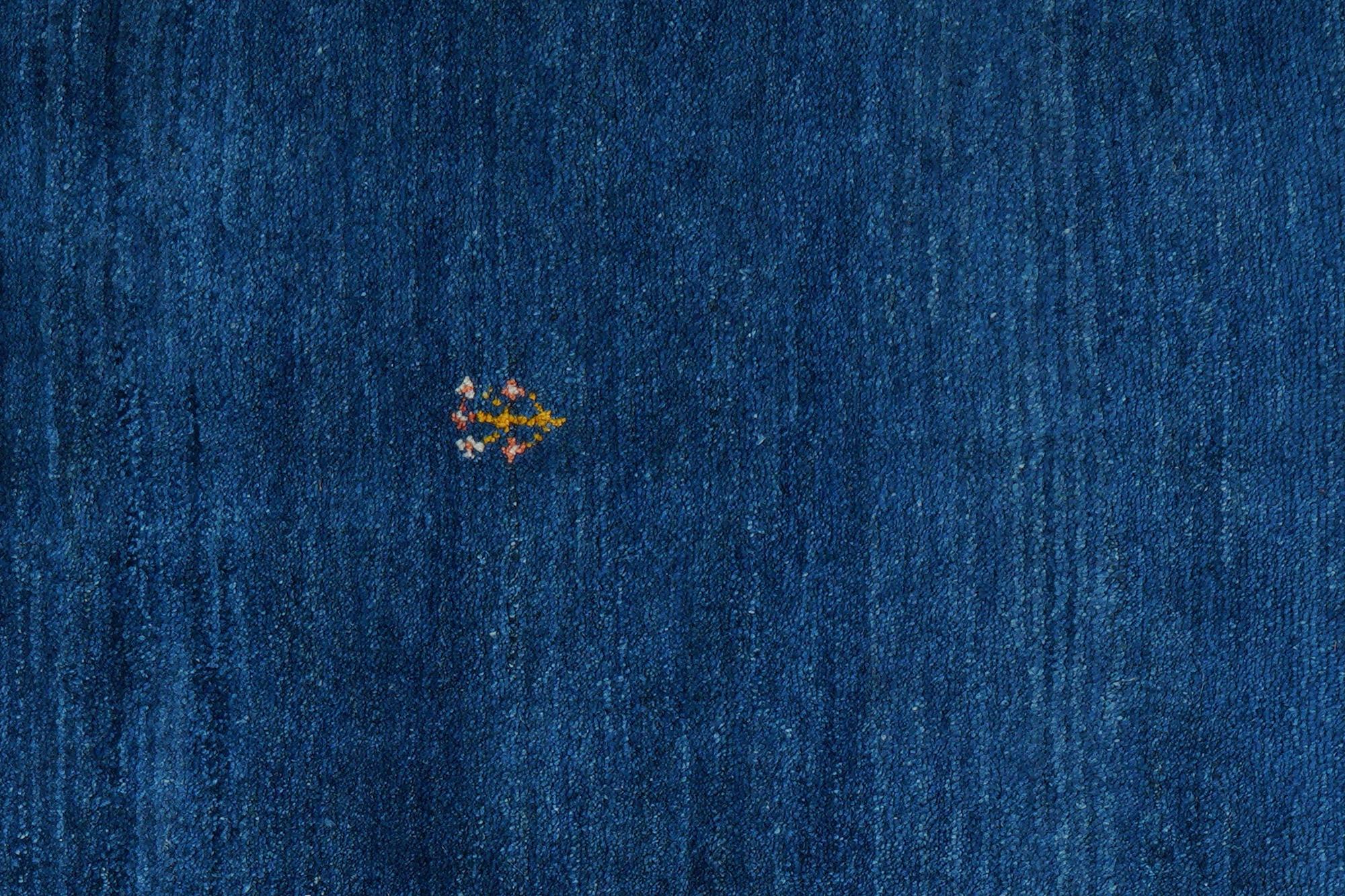 Gabbeh Teppich Wolle Blau 5