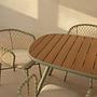 Niublau Gartentisch 6-Sitzer Kunststoff Aluminium  5