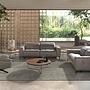 Runder Couchtisch Holzfurnier Stahl 100cm 6