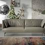 Sofa 2-Sitzer Leder Grau 2