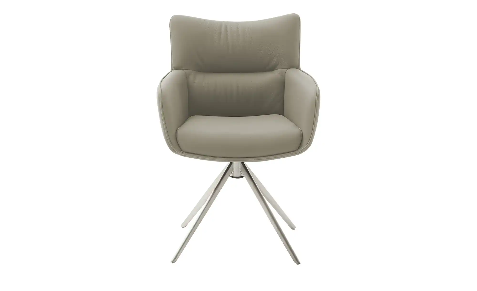 Remona Sedia con braccioli girevole pelle crema 1