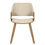 Polsterstuhl 2er-Set Stoff Creme 1