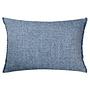 Structured Fringes Pillowcase Polyester Linen Navy Blue 0