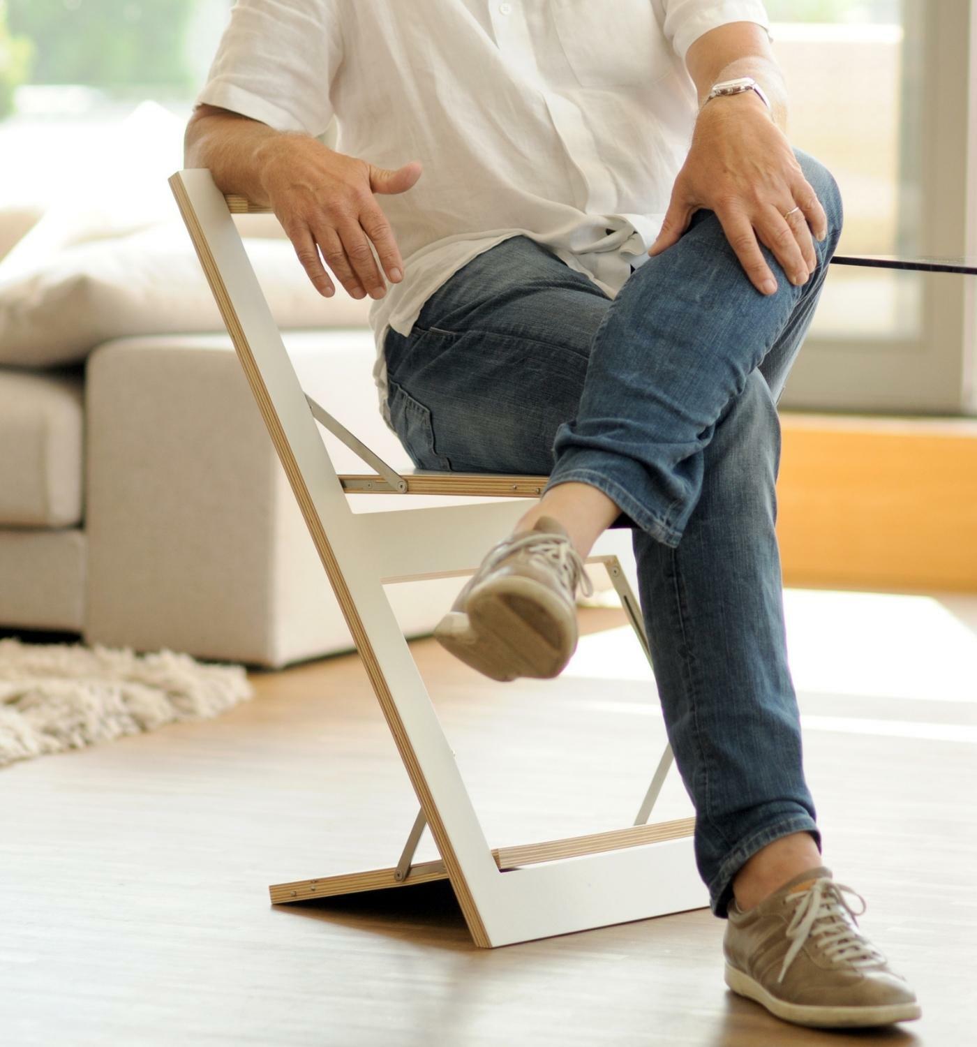 Fläpps Folding Chair Wood White 8