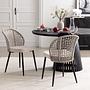 Dining chair set of 2 velvet beige 1