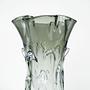 Vase Muranoglas Grau 1960er Jahre 3