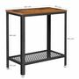 Beistelltisch Holz Metall Schwarz Braun 5