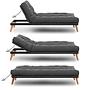Saki Sleeper Sofa 3-Seater Dark Grey 0