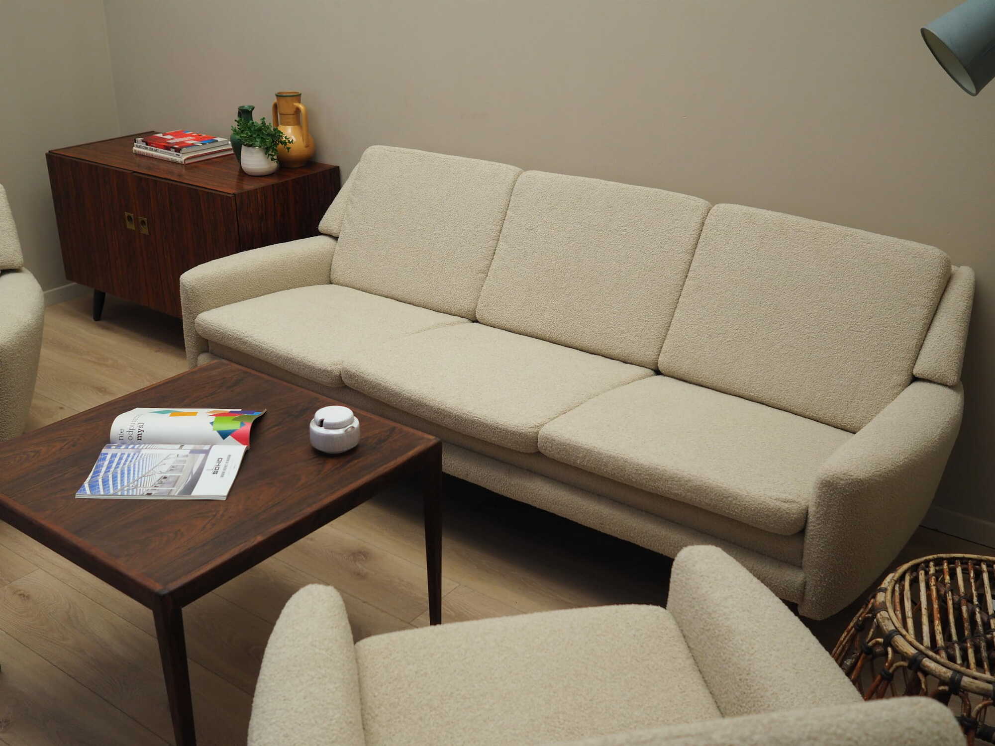 Sofa Textile Cream 1970s 3