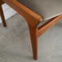 4x Vintage Stuhl Teakholz Samt Braun 1960er Jahre 5