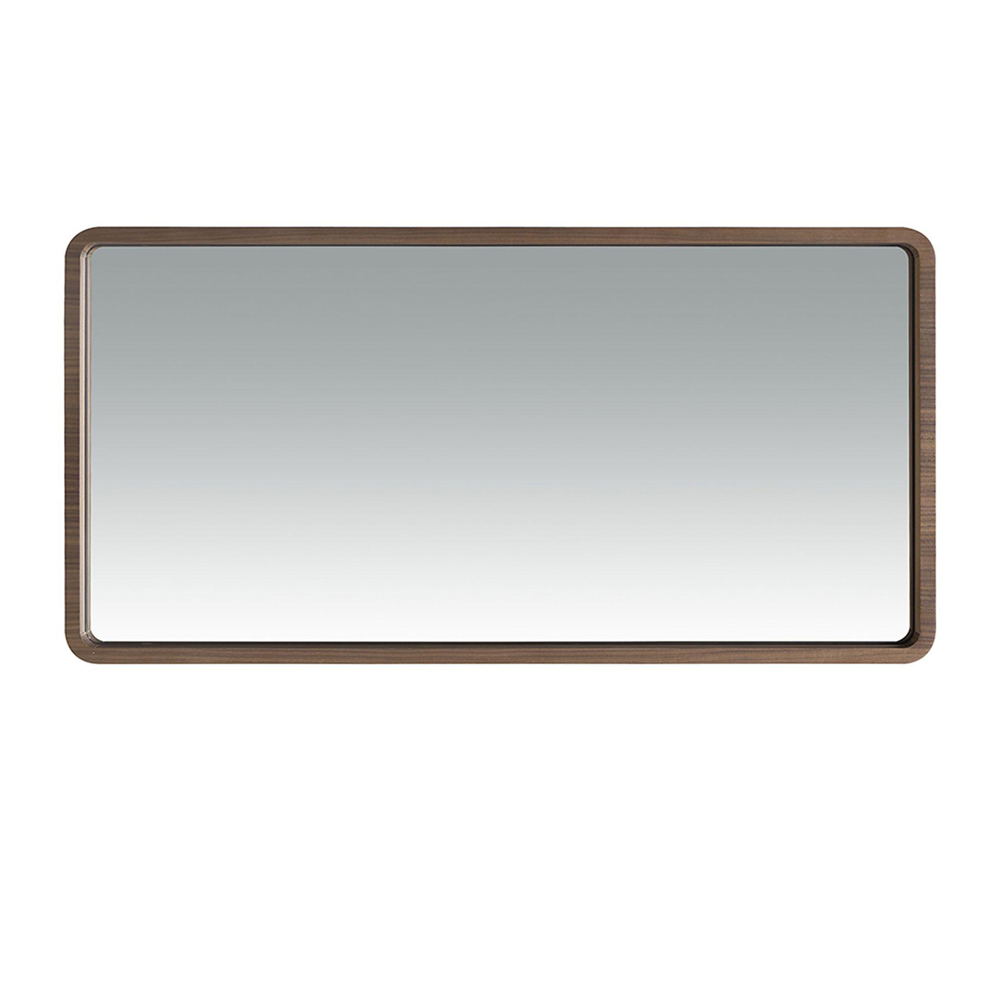 Wall mirror walnut veneer brown 1