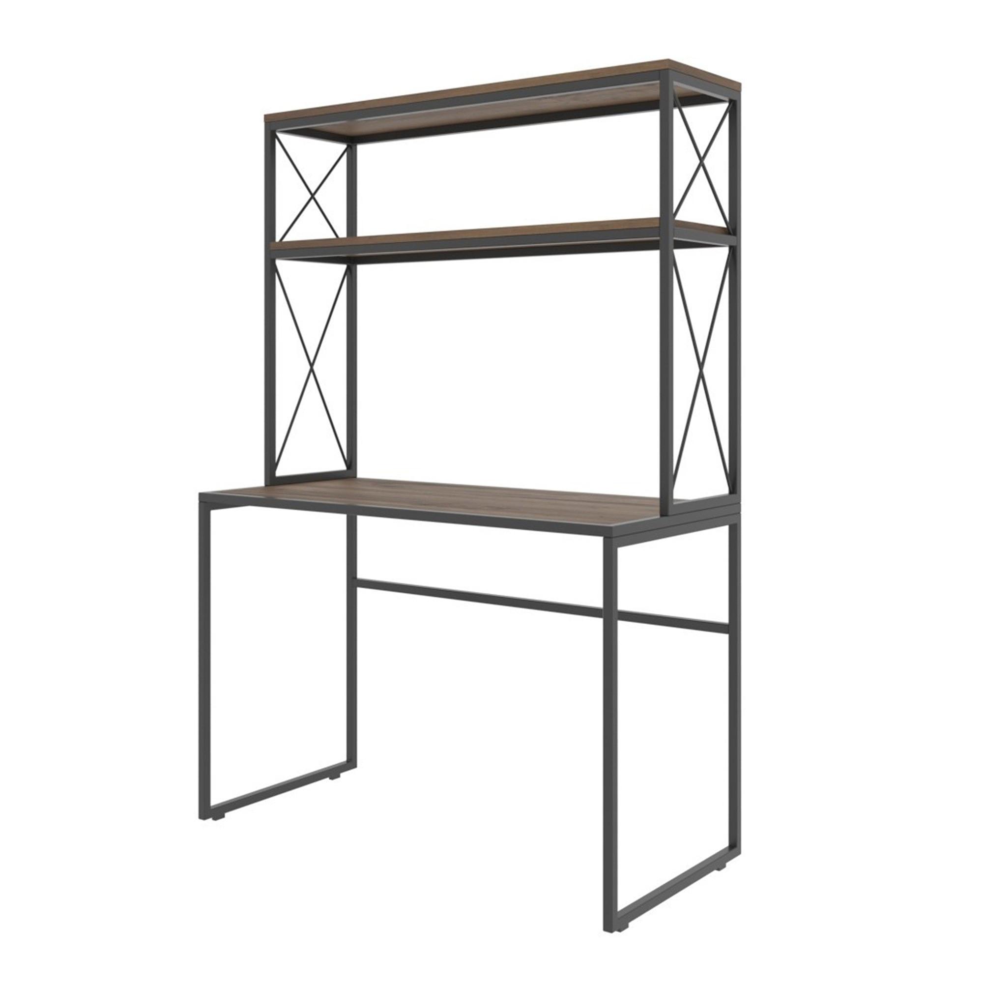 Mercan Schreibtisch Holzfurnier Schwarz 2