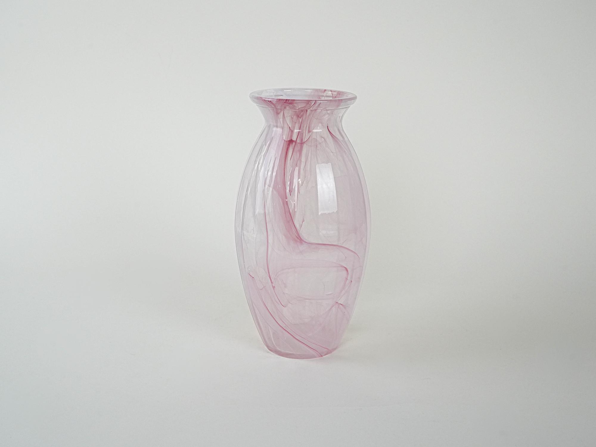 Glasvase Rosa 1980er Jahre 3