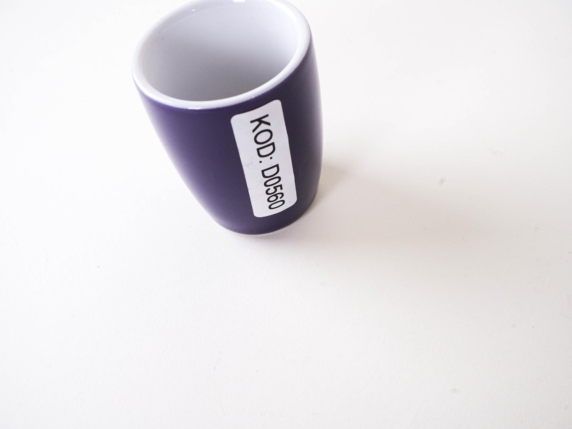 Purple porcelain cup 1970s HOPTIMIST 5