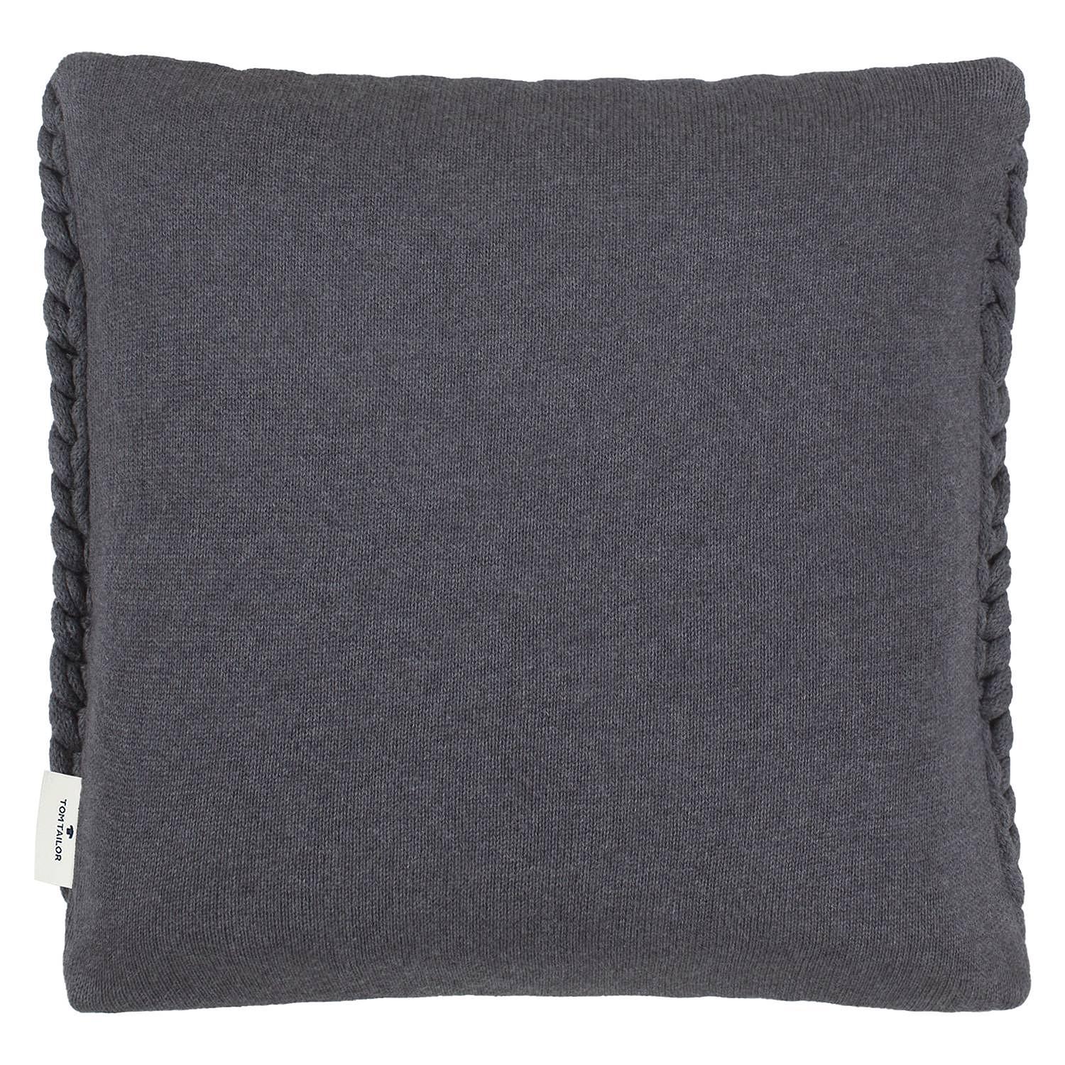 Kissenbezug Knit Baumwolle Anthrazit 1