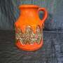 Vintage Vase Keramik Orange 1