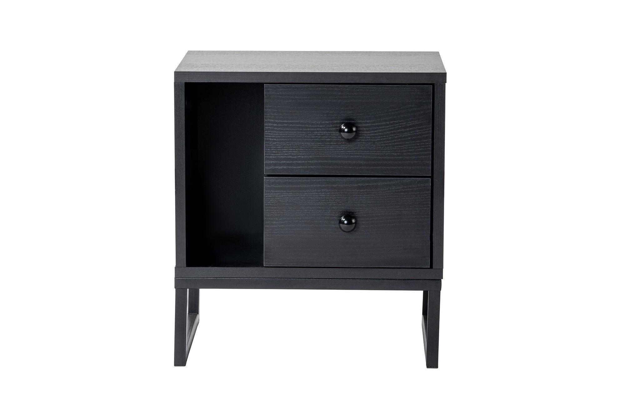 Glimmer Nightstand Black with black legs 4
